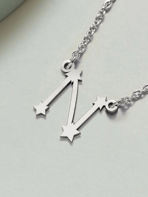 

Pipa Bella Brass Silver-Plated 'N' Initial Chain