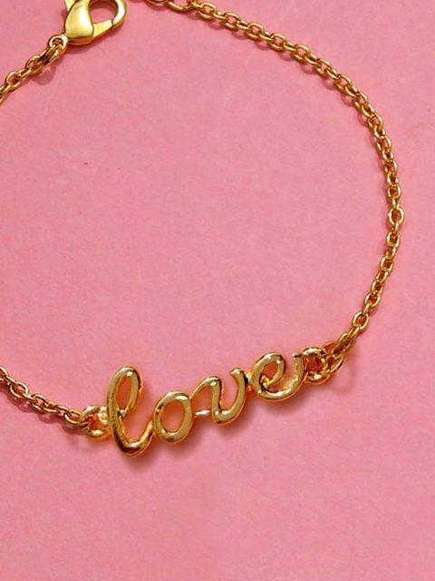 

Pipa Bella Women Gold-Toned Brass Gold-Plated Charm Bracelet