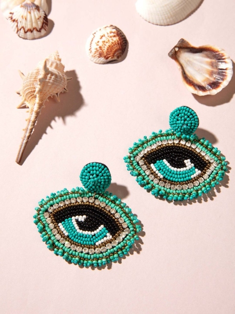

Pipa Bella Turquoise Blue & Multicoloured Contemporary Drop Earrings