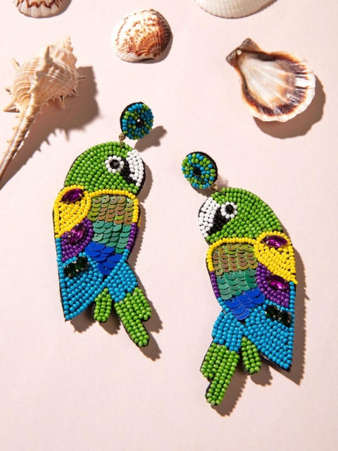 

Pipa Bella Green & Blue Contemporary Drop Earrings