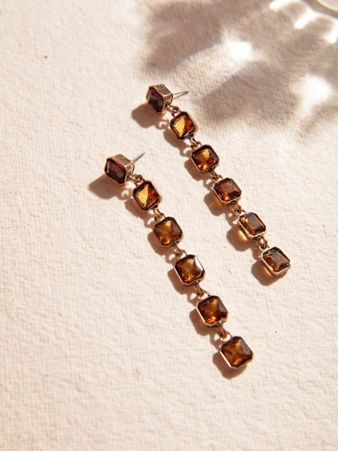 

Pipa Bella Maroon Contemporary Drop Earrings