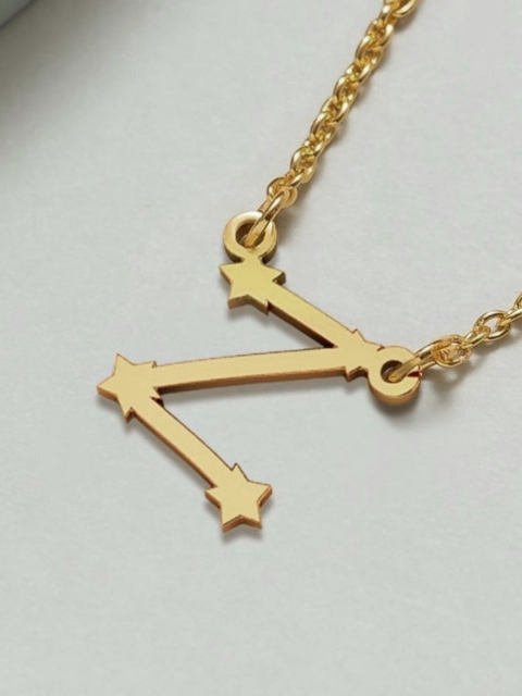 

Pipa Bella Gold-Toned Brass 18K Gold-Plated 'Z' Initial Chain