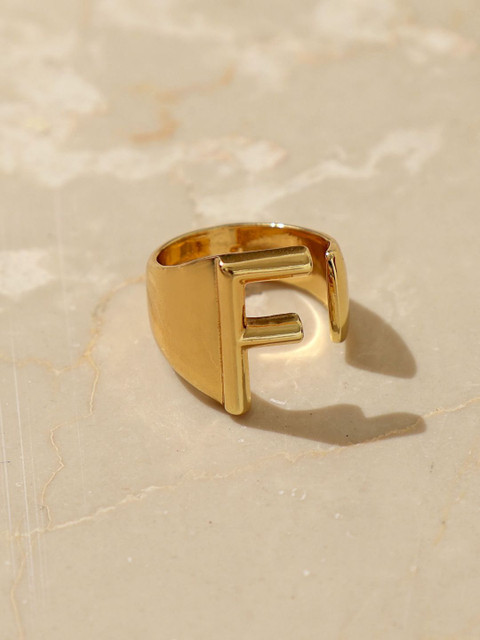 

Pipa Bella Women Gold-Plated F Initial Ring