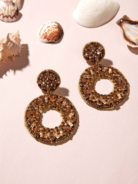 

Pipa Bella Gold-Toned Circular Drop Earrings
