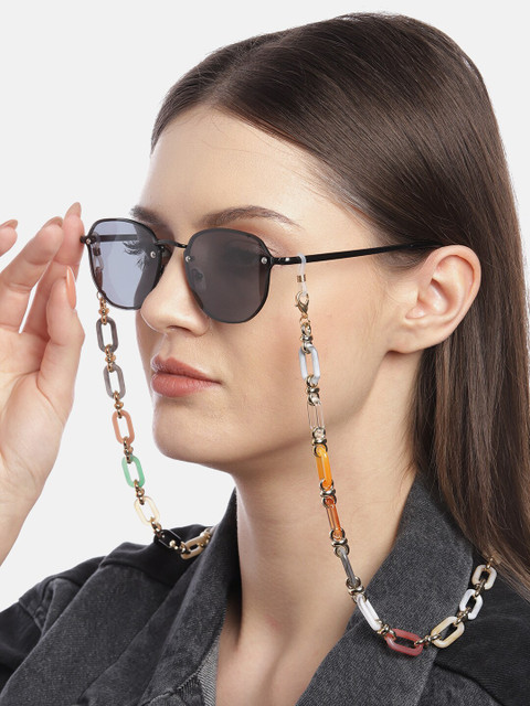 

Pipa Bella T Multi-Color Contemporary Link Sunglass & Mask Chain, Transparent