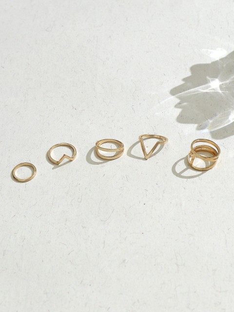 

Pipa Bella Gold-Plated Set of 5 Rings