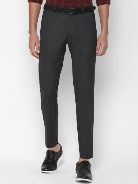 

Allen Solly Men Grey Textured Slim Fit Casual Trousers