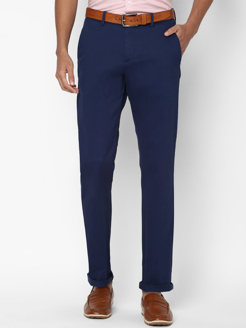 

Allen Solly Men Navy Blue Trousers