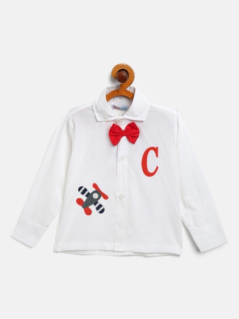 

Kids Clan Boys White Comfort Bow Party Shirt