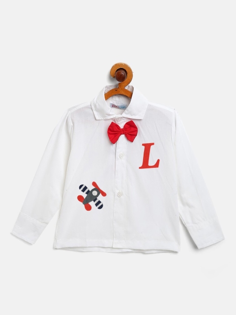 

Kids Clan Boys White Comfort Party Shirt