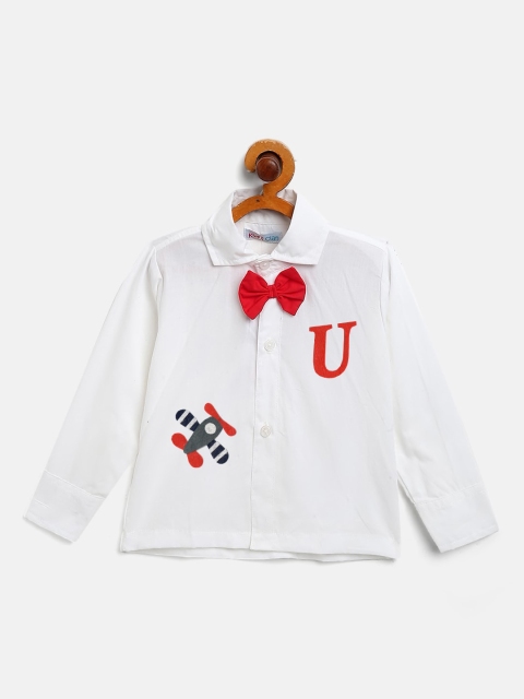 

Kids Clan Boys White Comfort Party Shirt