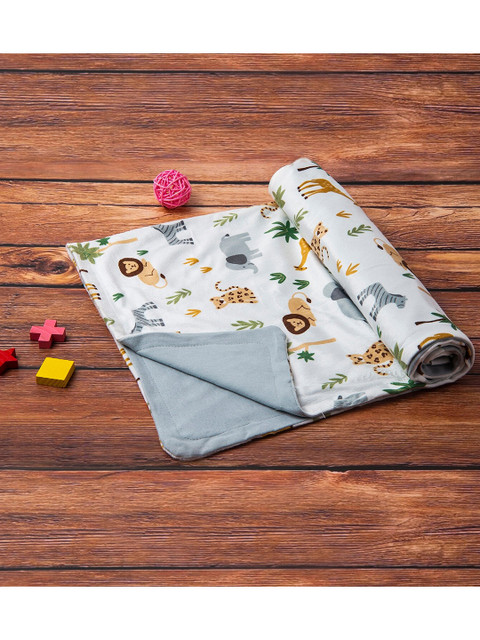 

Baby Moo Kids Grey & Yellow AC Room 210 GSM Single Bed Reversible Bubble Blanket