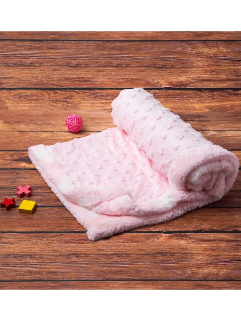 

Baby Moo Pink & White AC Room 210 GSM Reversible Single Bed Blanket