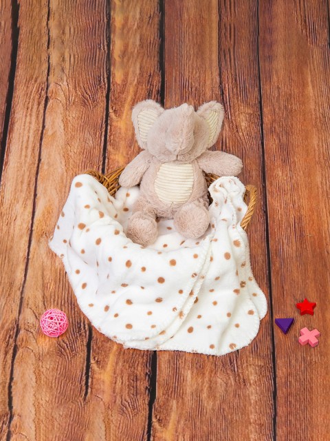 

Baby Moo Brown & White Geometric AC Room 210 GSM Single Bed Blanket
