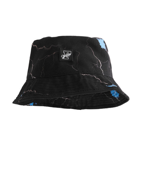 

FUGAZEE Black & Blue Thunder Printed Bucket Hat