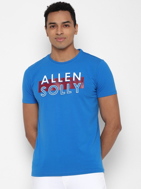 

Allen Solly Men Blue Typography Printed T-shirt