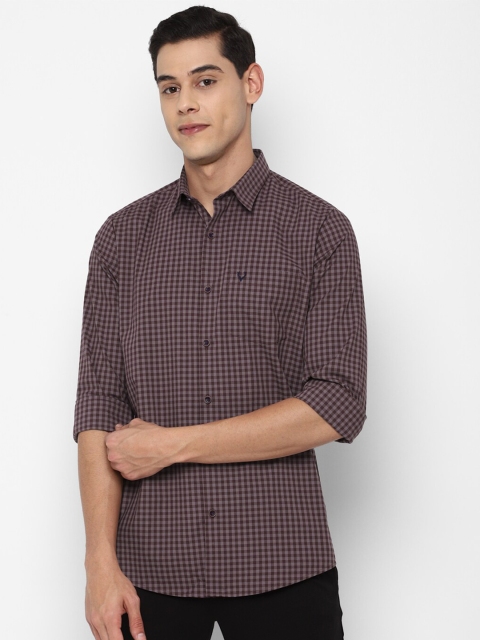 

Allen Solly Men Maroon Slim Fit Checked Casual Shirt