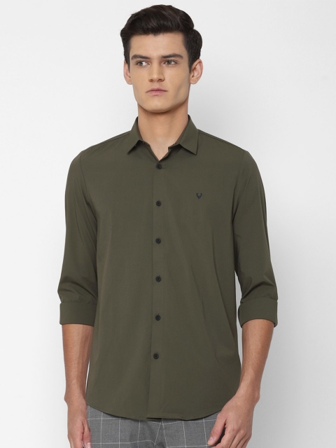 

Allen Solly Men Olive Green Slim Fit Casual Shirt