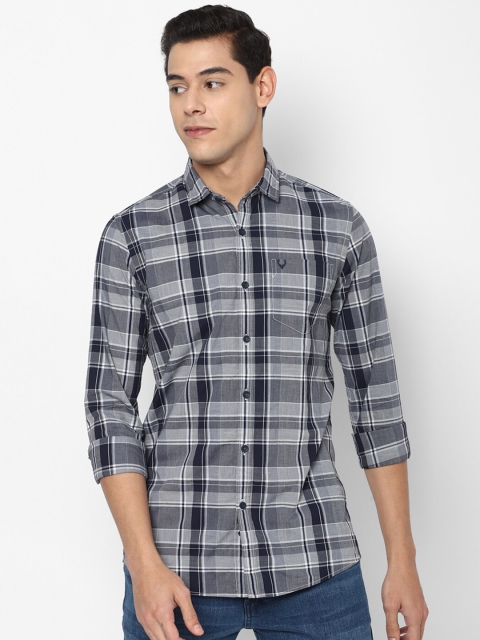 

Allen Solly Sport Men Grey Tartan Checks Checked Casual Shirt