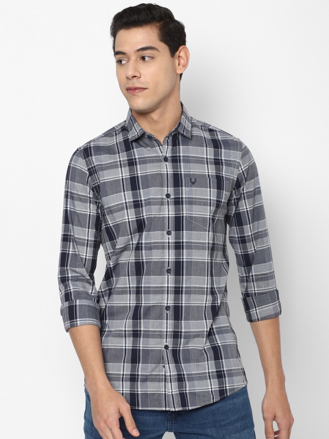 

Allen Solly Sport Men Grey Tartan Checked Casual Shirt