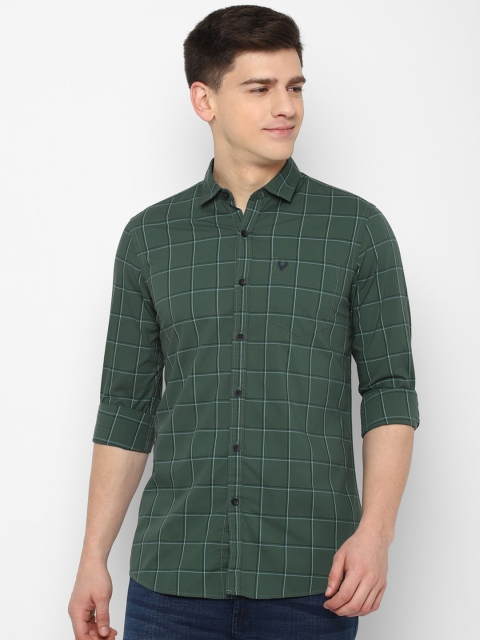 

Allen Solly Sport Men Green Windowpane Checks Checked Casual Shirt