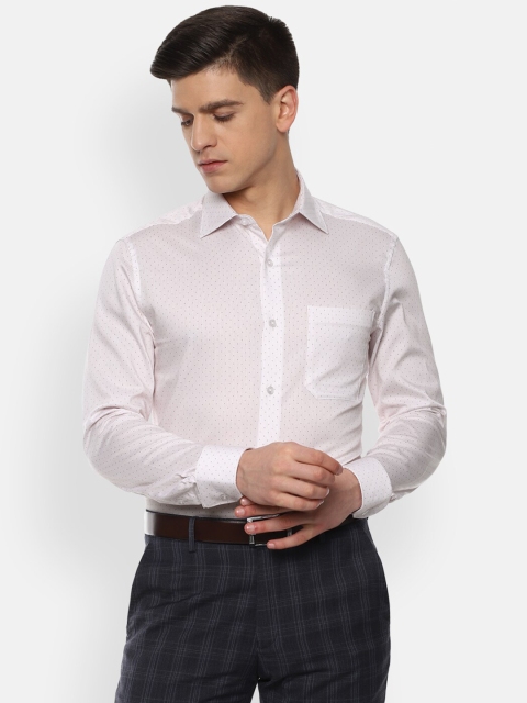 

Louis Philippe Men White Printed Formal Shirt