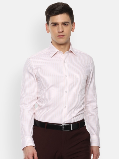 

Louis Philippe Men White Striped Formal Shirt