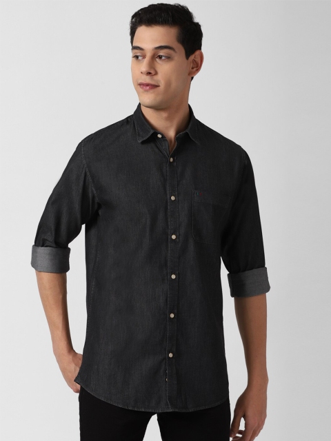 

Peter England Casuals Men Black Slim Fit Casual Shirt