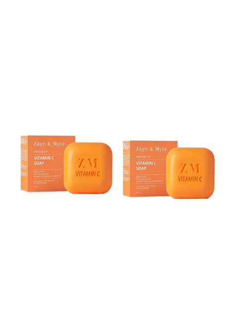 

ZM Zayn & Myza Pack of 2 Vitamin C Soap Enriched with Kojic Acid and Vitamin E 100 gm, Orange
