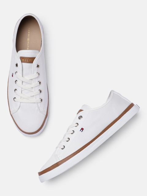 

Tommy Hilfiger Women White Solid Sneakers