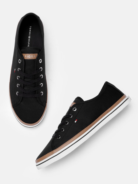 

Tommy Hilfiger Women Black Solid Sneakers