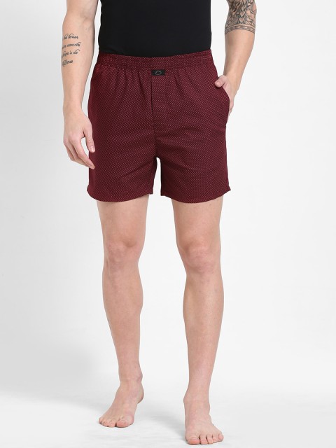 

Sweet Dreams Men Maroon Printed Cotton Boxers MB-1682AV CO WINE