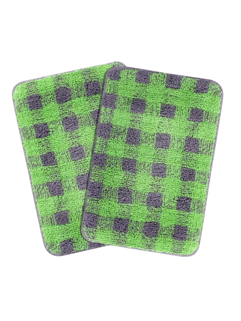 

Saral Home Green Set Of 2 Woven Rectangular Bath Rugs