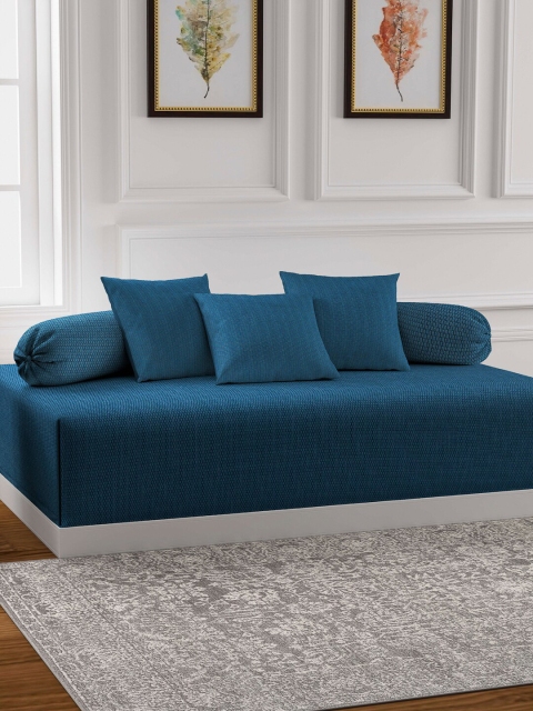 

KLOTTHE 6 Pieces Teal Diwan Set