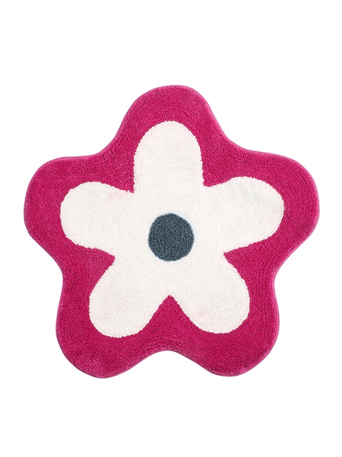 

Saral Home Pink & White Floral-Shaped Bath Rug