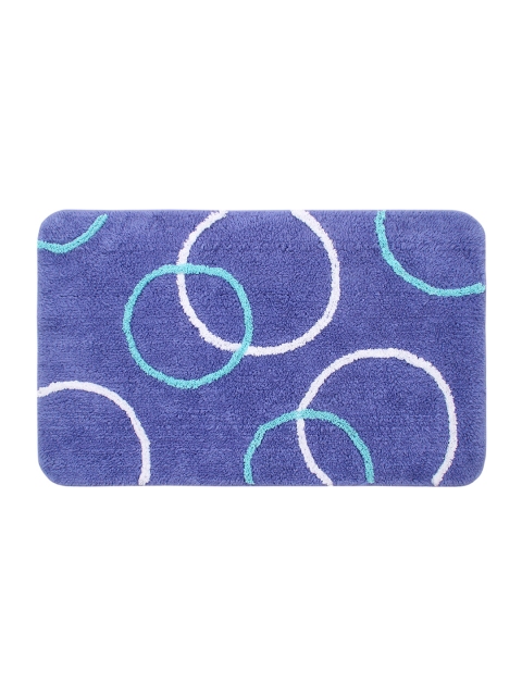 

Saral Home Blue Rectangular Bath Rug