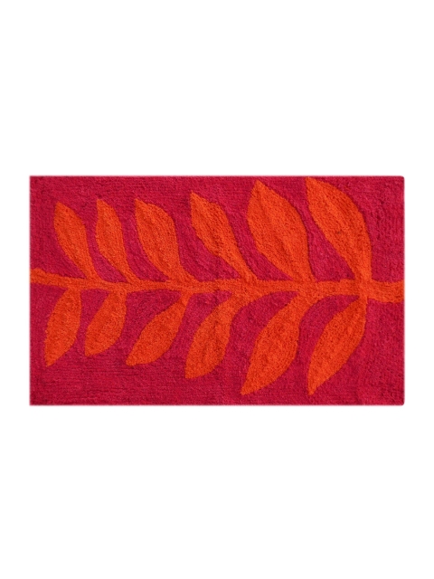 

Saral Home Red & Orange Rectangular Bath Rug