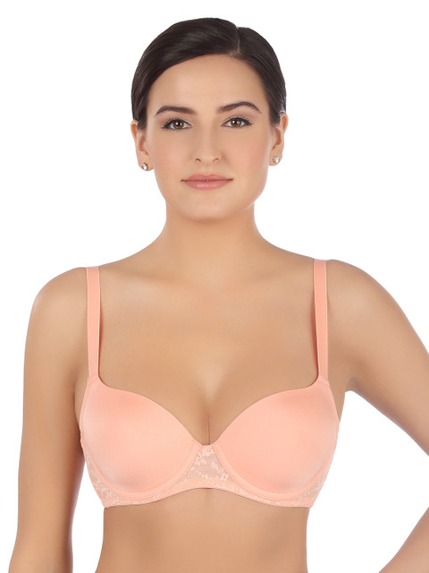 

Triumph Peach-Coloured Fashion 102 Padded Wired Modern T-shirt Bra 122I474