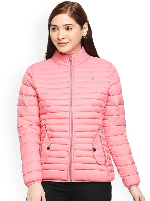 

Zeel Women Pink Lightweight Longline Puffer Jacket