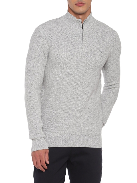 

HACKETT LONDON Men Grey Cotton Pullover