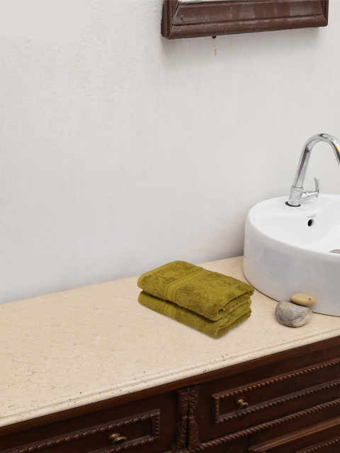 

Trident Olive Green Classic Antimicrobial Set Of 2 Medium Bath Towels