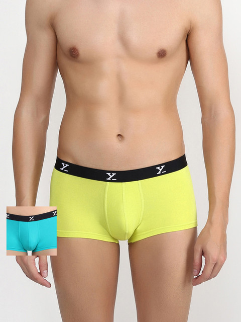 

XYXX Pack of 2 Ultra Soft Micro Modal Trunks XYTRNK2PCK15, Fluorescent green