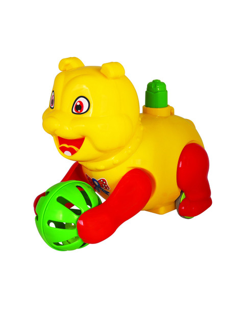 

UNITED AGENCIES Unisex Kids Yellow & Red Push & Go Boxer Dog