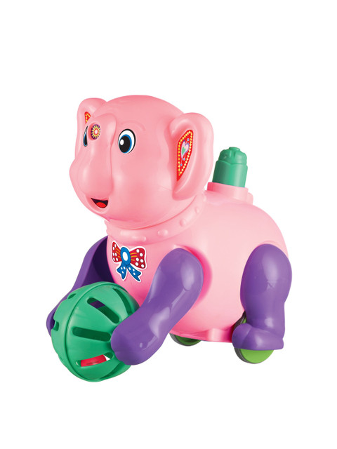

UNITED AGENCIES Kids Pink & Purple Ganesha Push N Go Toy