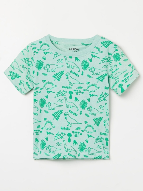 

Juniors by Lifestyle Boys Green Printed T-shirt