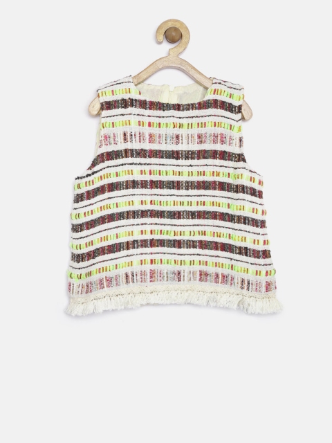 

Mango Kids Girls Multicoloured Self-Design Top, Multi