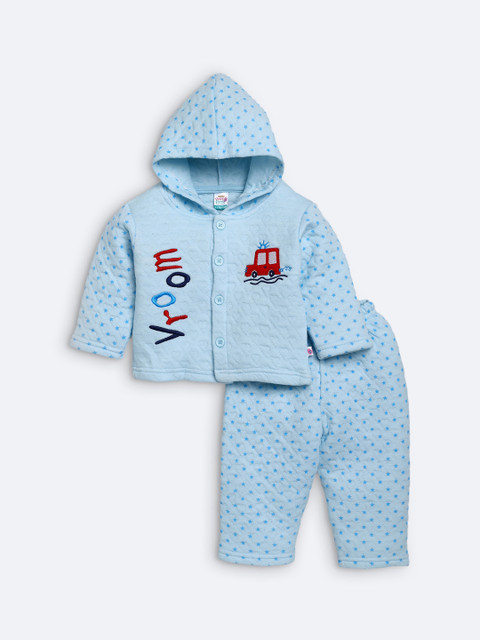 

AMUL Kandyfloss Unisex Kids Blue Printed Night suit