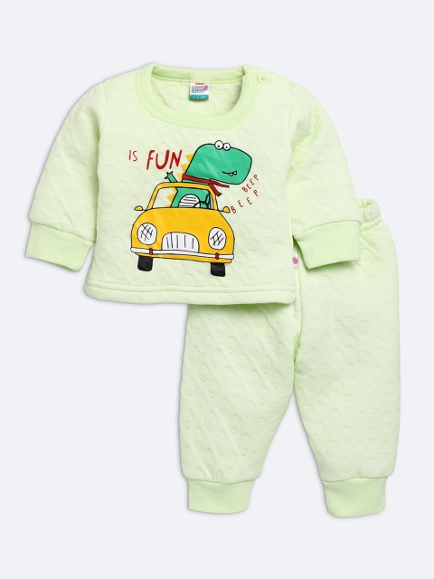 

AMUL Kandyfloss Unisex Kids Green Night suit