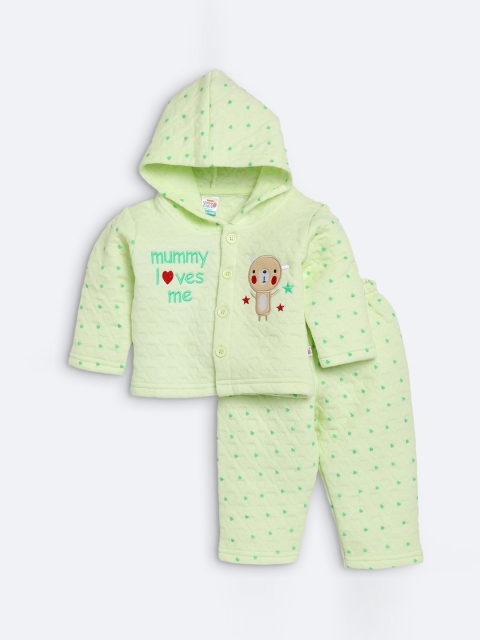

AMUL Kandyfloss Unisex Kids Green Printed Co-Ord Set