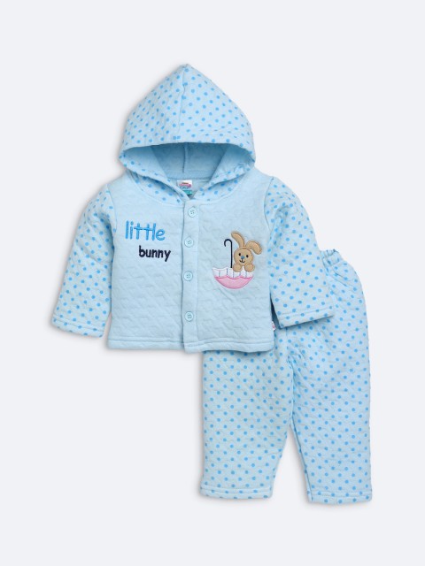 

AMUL Kandyfloss Unisex Kids Blue Printed Night suit